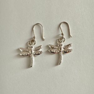 Silver Dragonfly Earrings