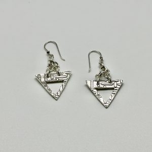 Silver Triangle Earrings